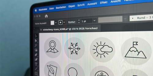 Ein Computerbildschirm auf dem die Icons für Winterberg abgebildet sind